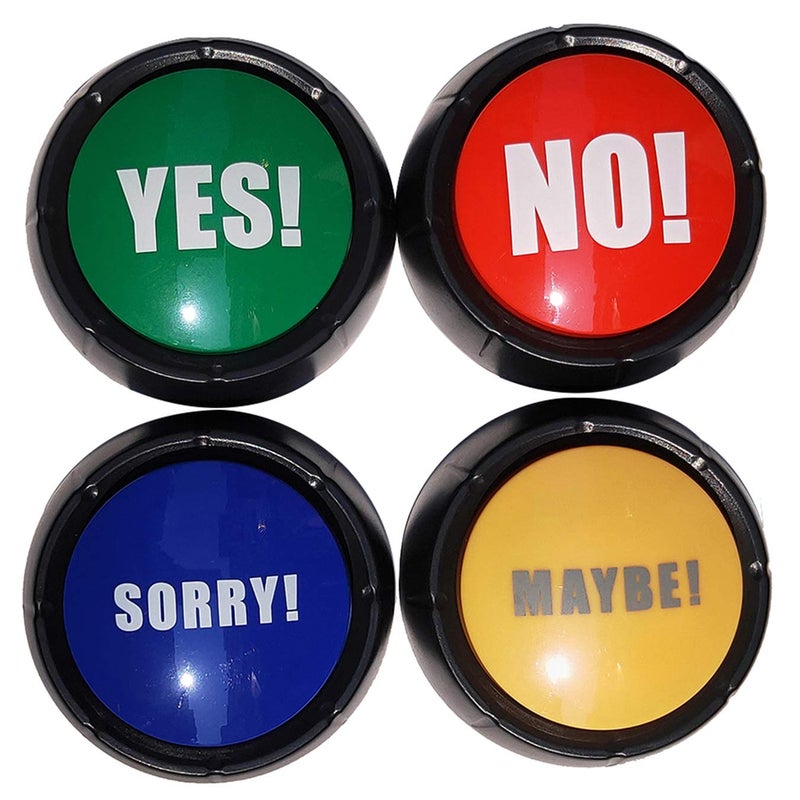 Joffreg Set of 4,The NO, YES, Sorry and Maybe Sound Buttons - Image 1